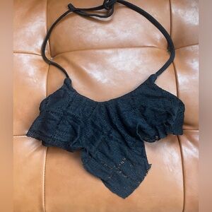 Xhilaration Black Lace Swim Top